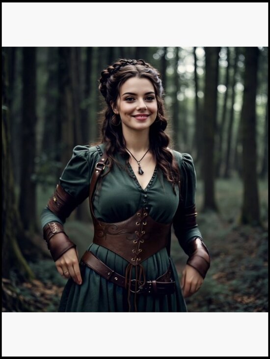 Faux Leather Renaissance Corset Belt Medieval Cinch Waist LARP main image 5